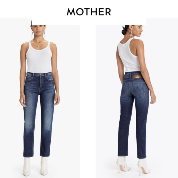 Mother Denim Tomcat Embroidered Sun Jeans - Picture 1 of 9